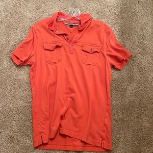 Tommy Hilfiger men’s orange polo with chest pocket